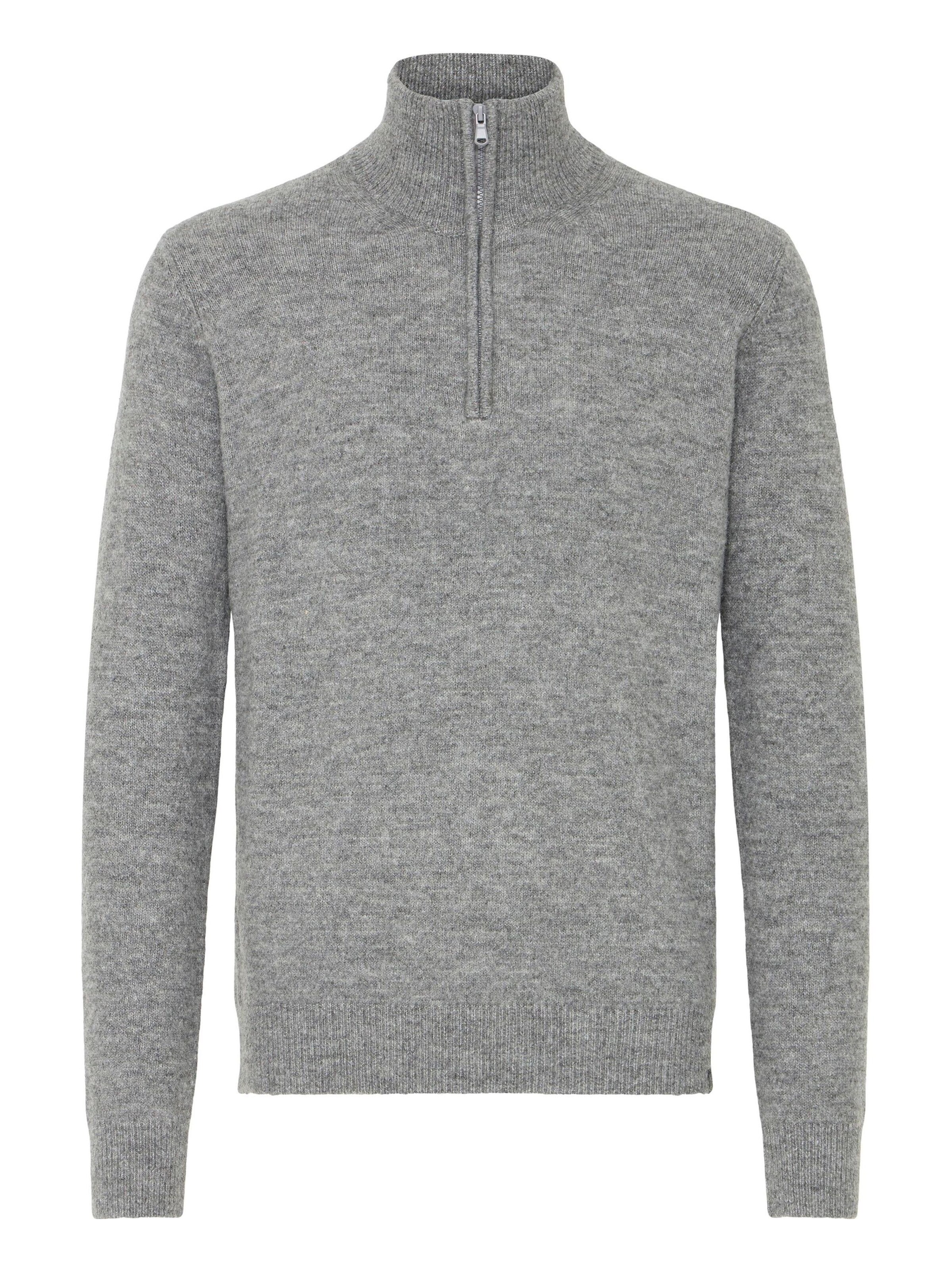 INDICODE JEANS Trui ' IDBercell ' in Grijs: voorkant