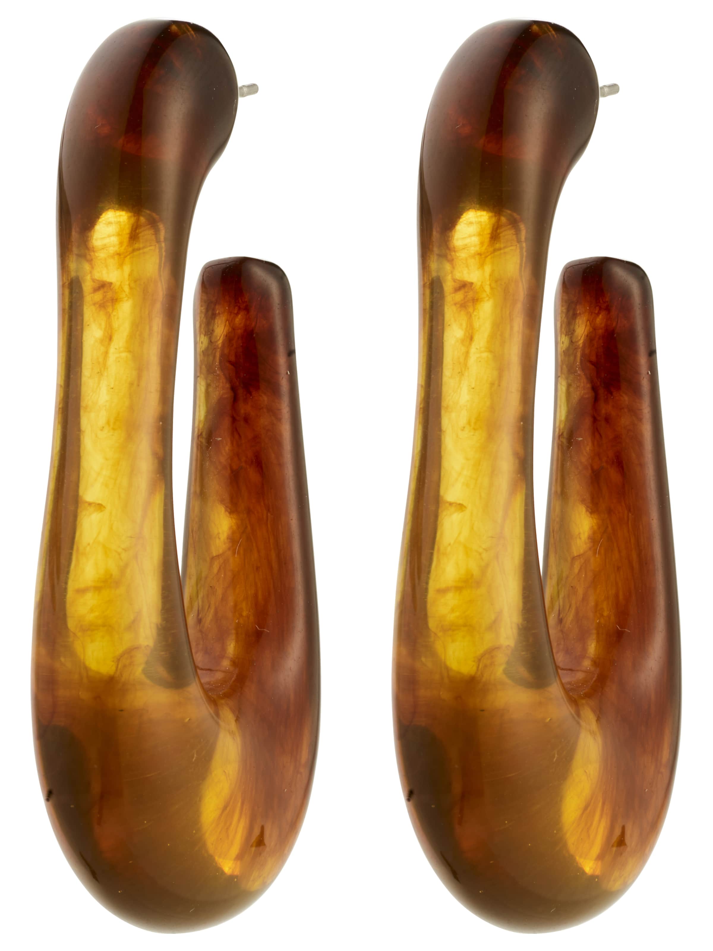 Boucles d'oreilles 'Elijah' Pilgrim en marron : devant