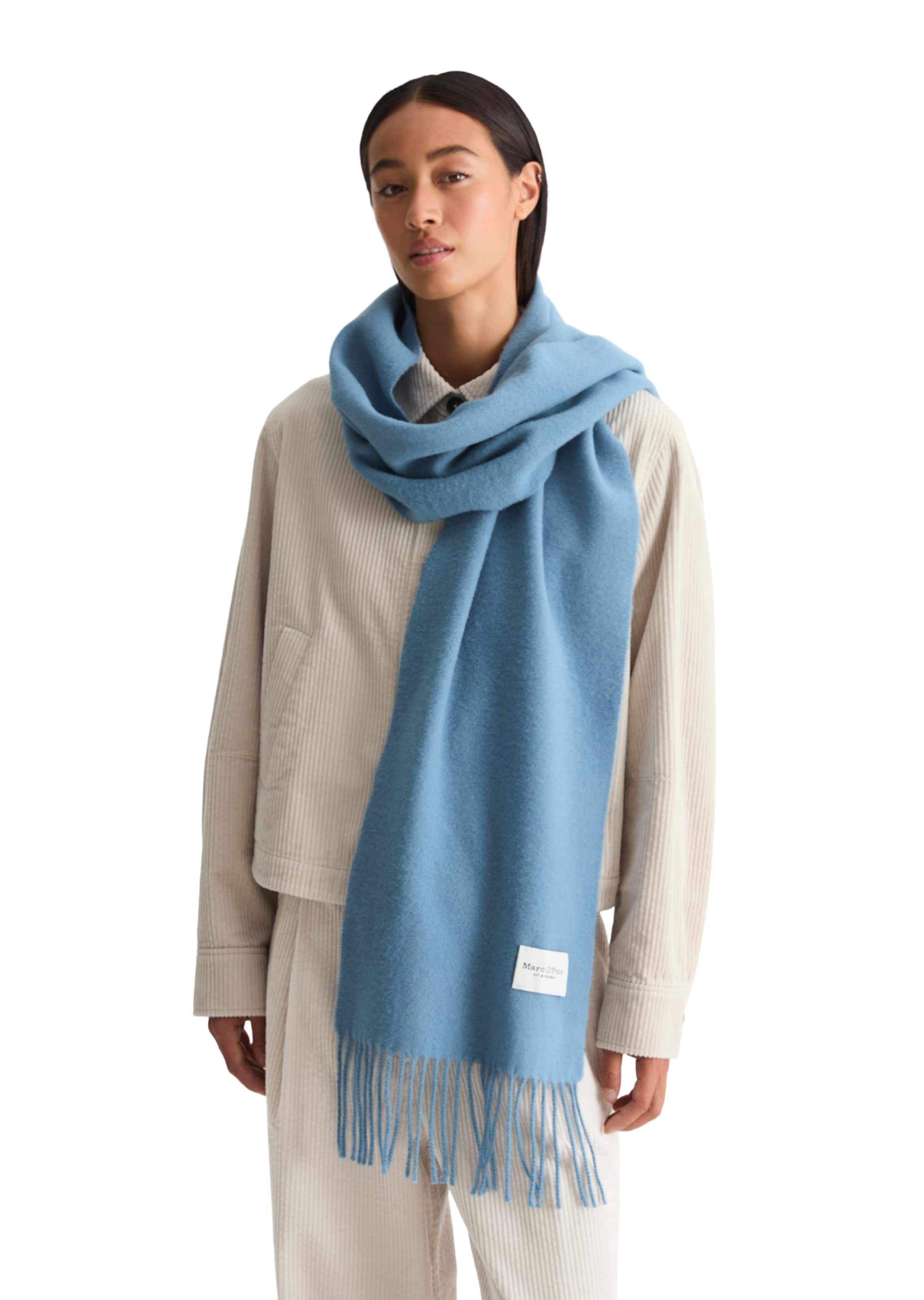 Marc O'Polo Sjaal in Blauw: voorkant
