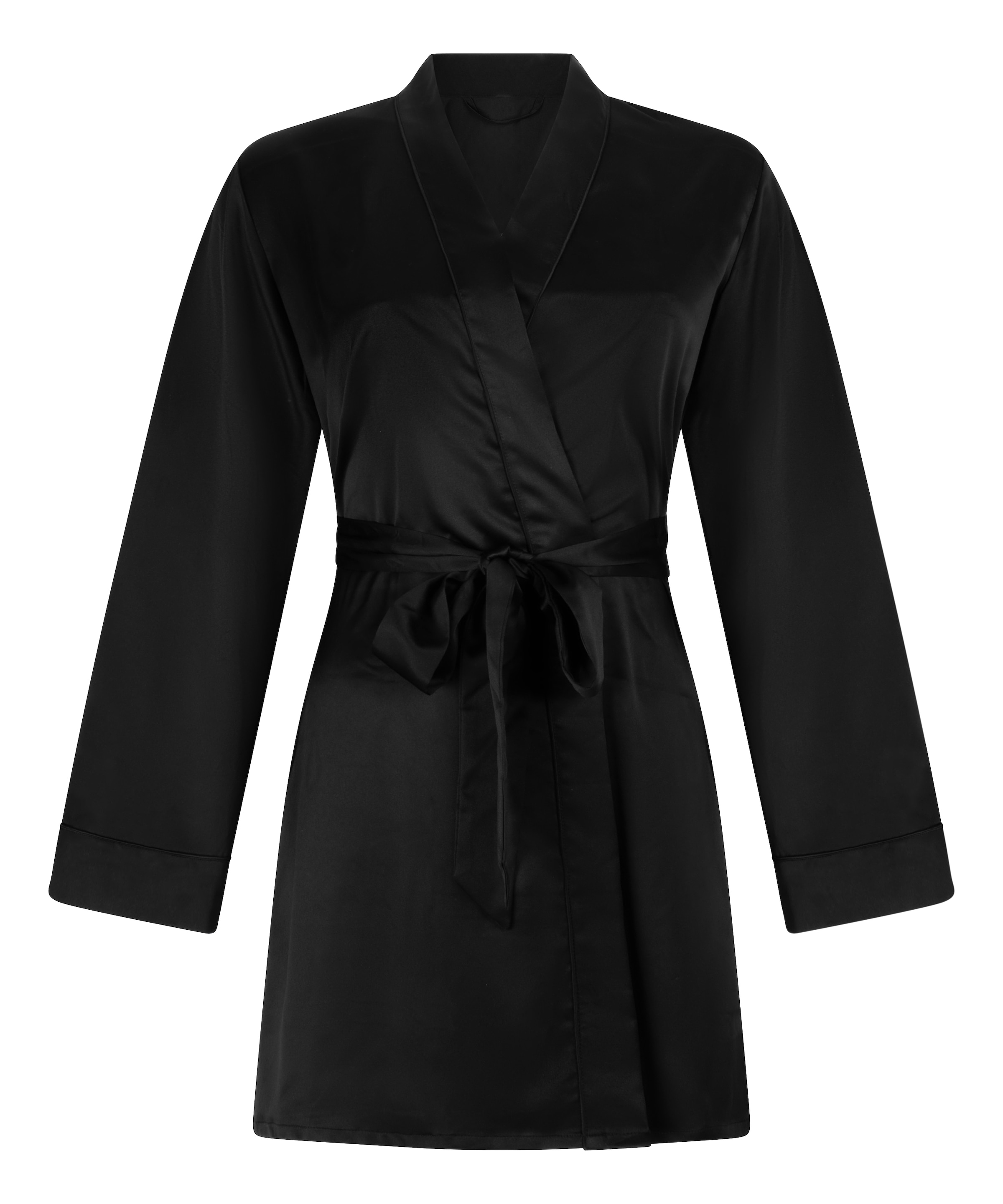 Robe de chambre Hunkemöller en noir : devant