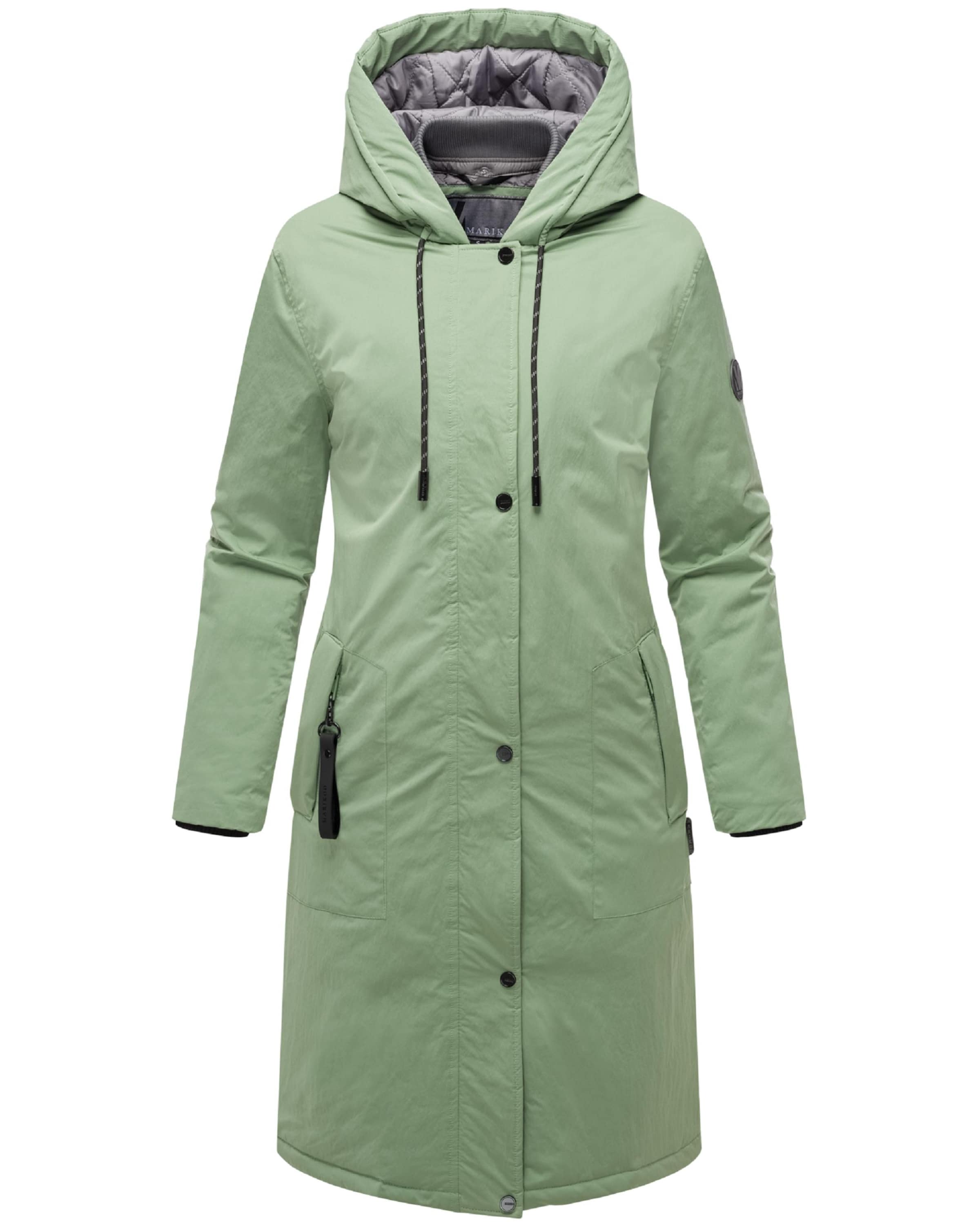 MARIKOO Kevad-sügismantel, värv roheline: eest vaates