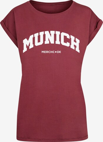 Merchcode Shirt 'Munich' in Rood: voorkant