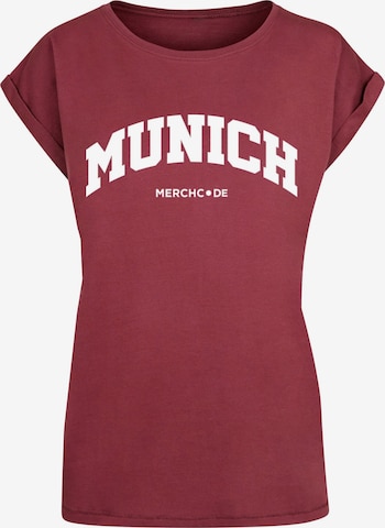 Merchcode T-Shirt 'Munich' in Rot: predná strana