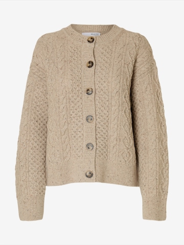 SELECTED Strickjacke 'SLFNELLY' in Beige: Vorderseite