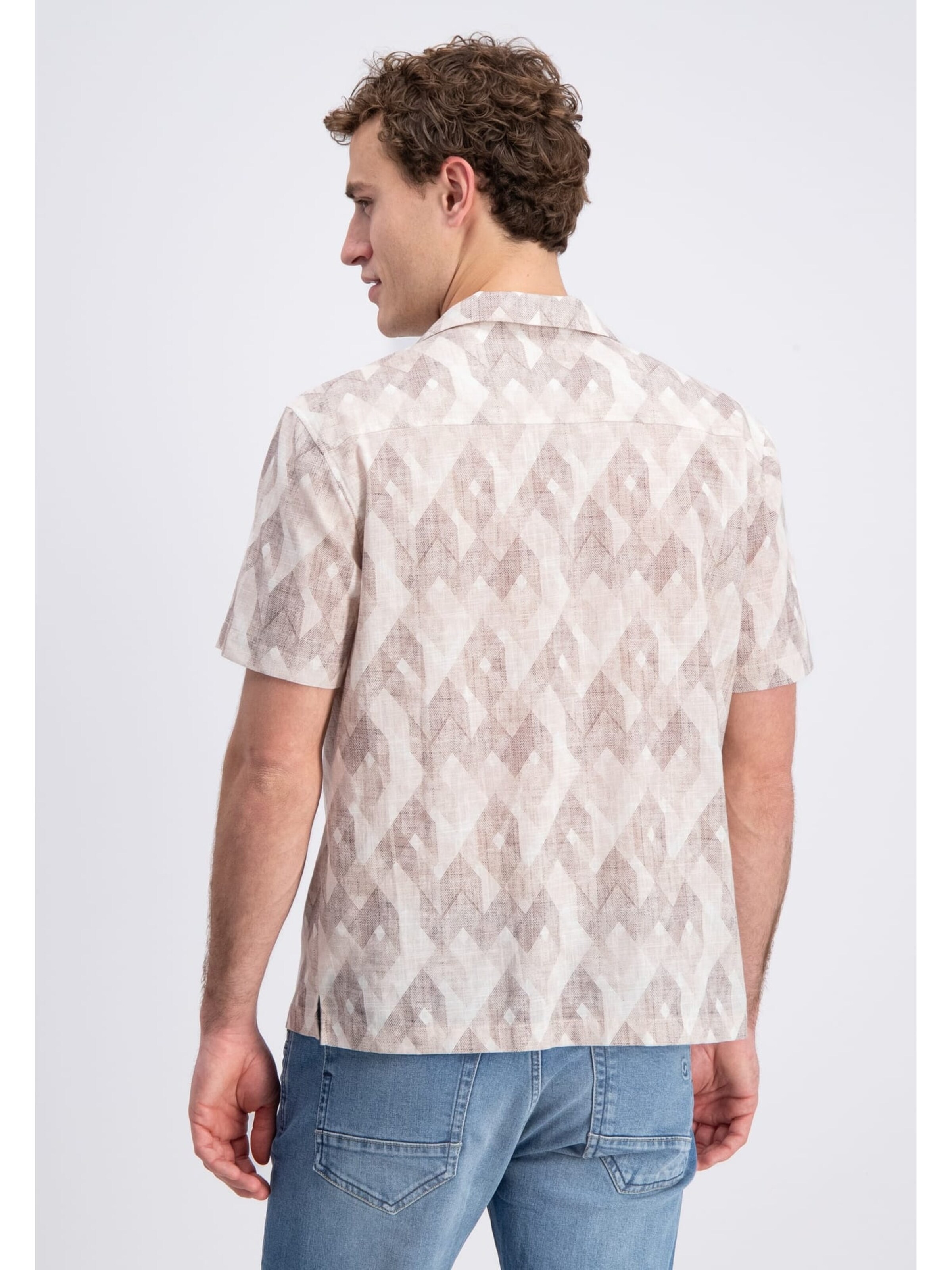 Gabbiano Comfort fit Button Up Shirt 'Roman' in Beige