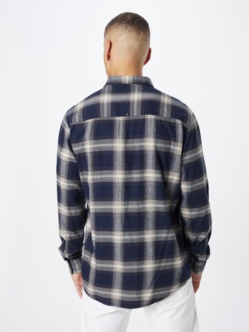 No Excess Regular fit Button Up Shirt in Blue