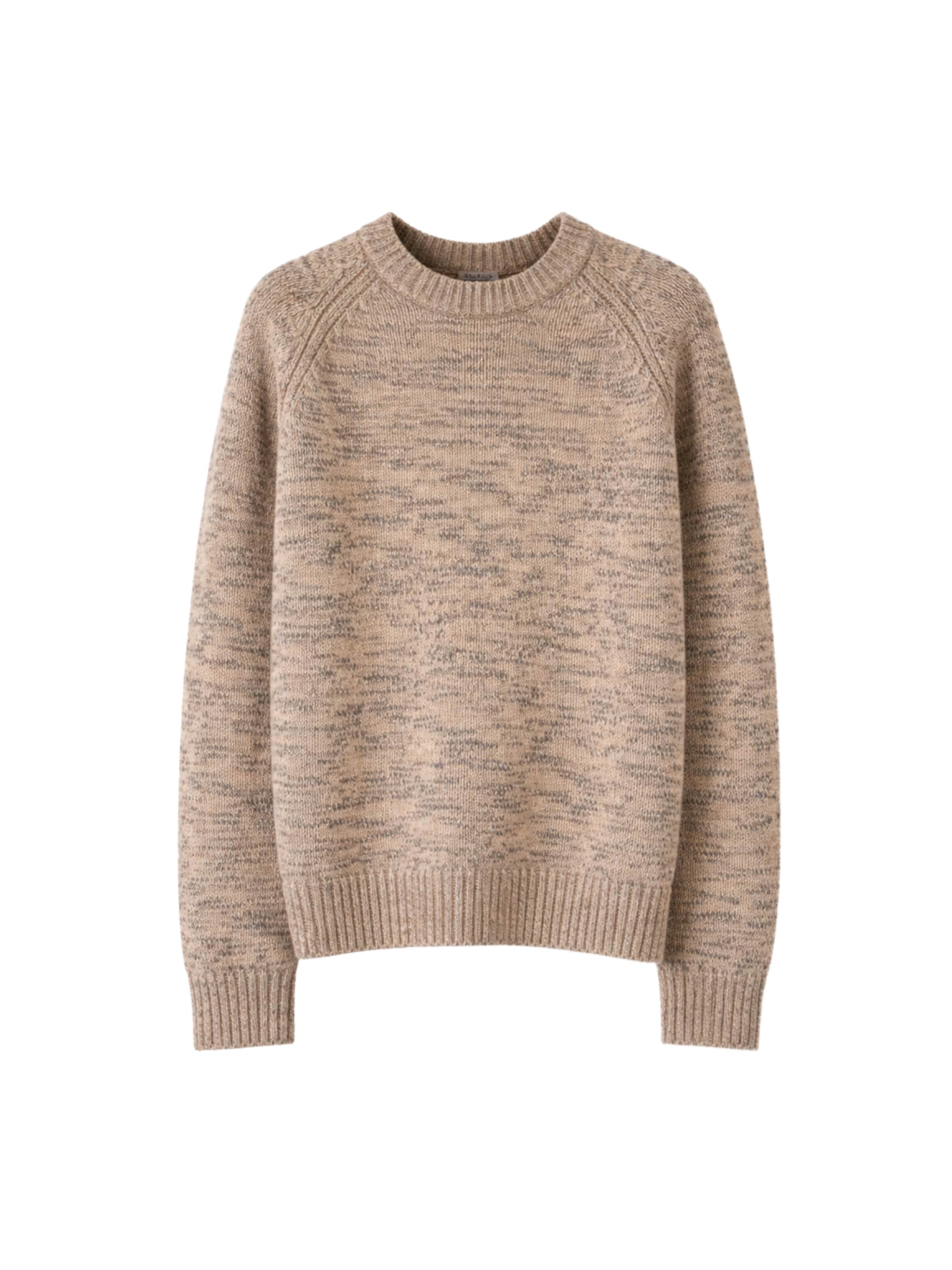 GOBI Cashmere Pullover 'Unisex Mouline Cashmere Sweater'‌‌‌‌‌‌‌‌ in Beige: Vorderseite