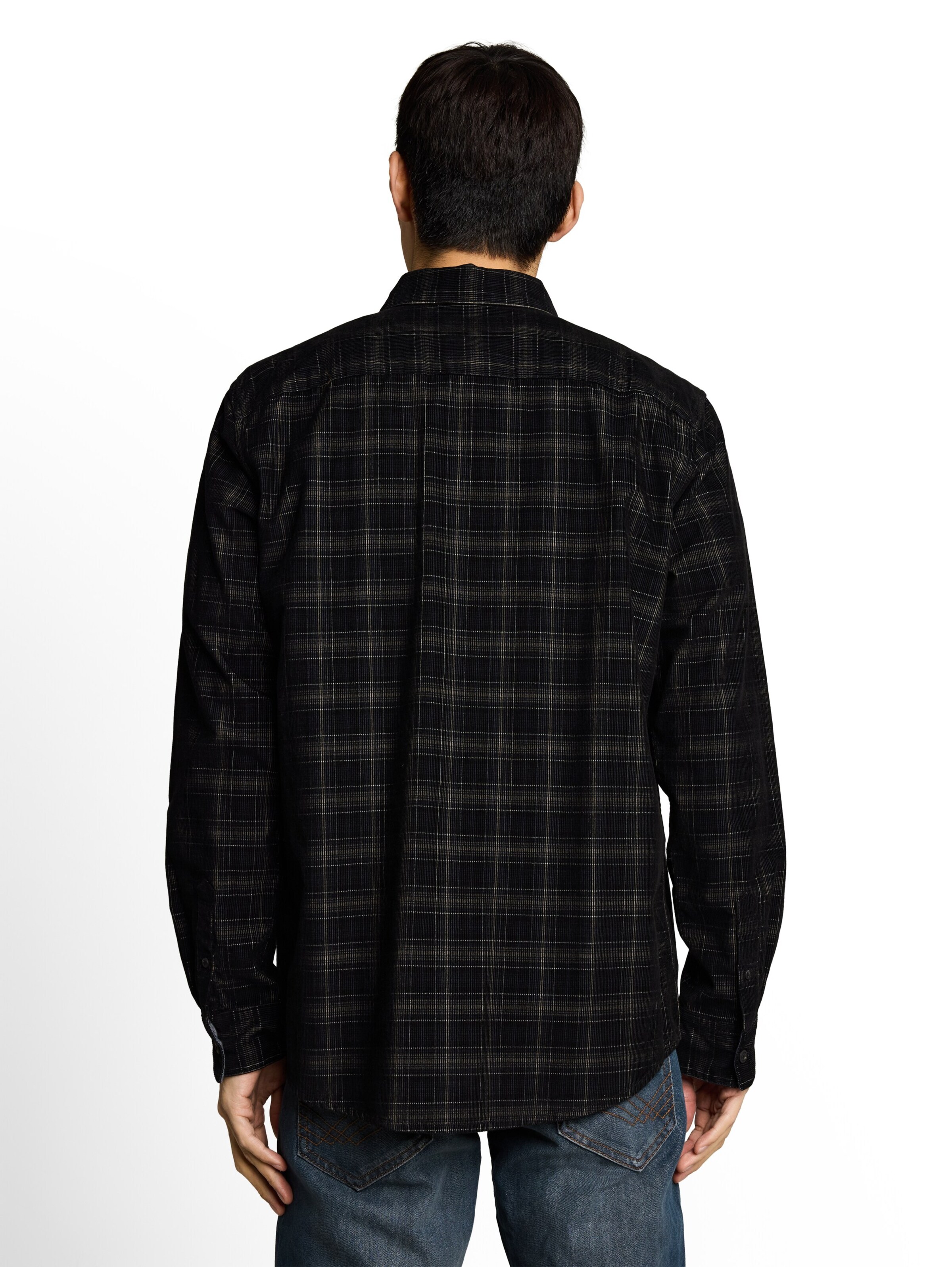 TOM TAILOR Regular fit Button Up Shirt in Black