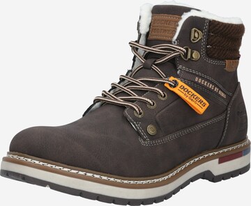 Dockers by Gerli Lace-Up Boots in Brown: front