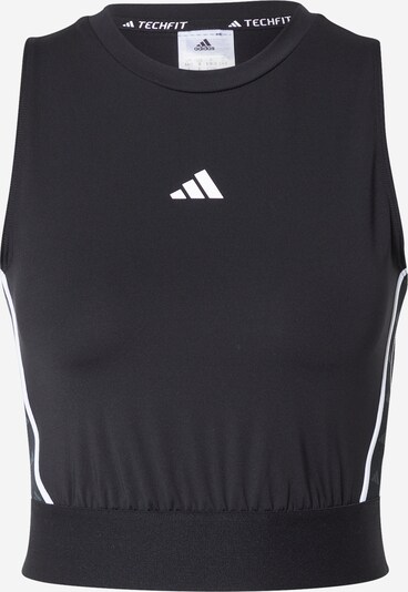 ADIDAS PERFORMANCE Sports Top 'Techfit Branded Tape' in Grey / Black / White, Item view
