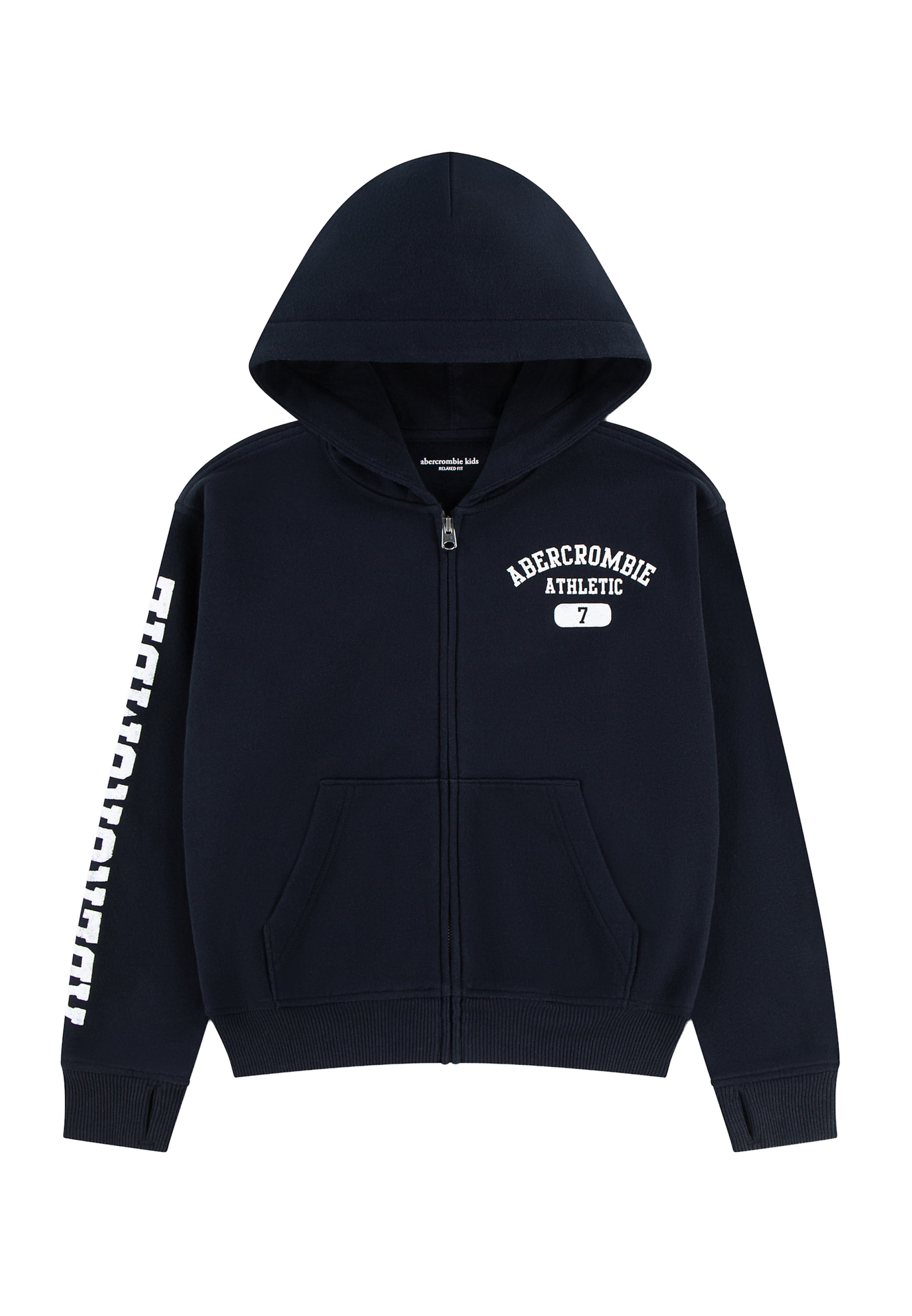 Abercrombie & Fitch Ζακέτα φούτερ σε γκρι: μπροστά