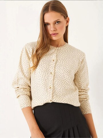 Bianco Lucci Strickjacke in Beige