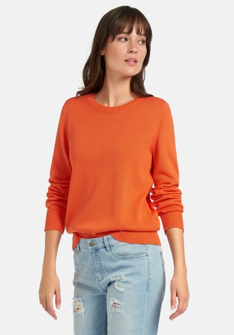 Peter Hahn Rundhals Pullover aus SUPIMA®-­ Baumwolle in Orange: Vorderseite