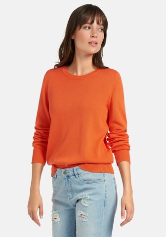 Peter Hahn Rundhals Pullover aus SUPIMA®-­ Baumwolle in Orange: predná strana