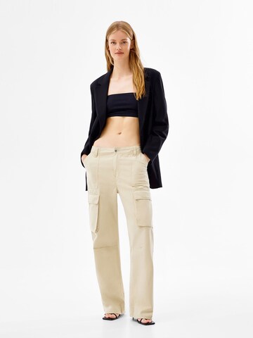 Loosefit Pantalon cargo Bershka en beige