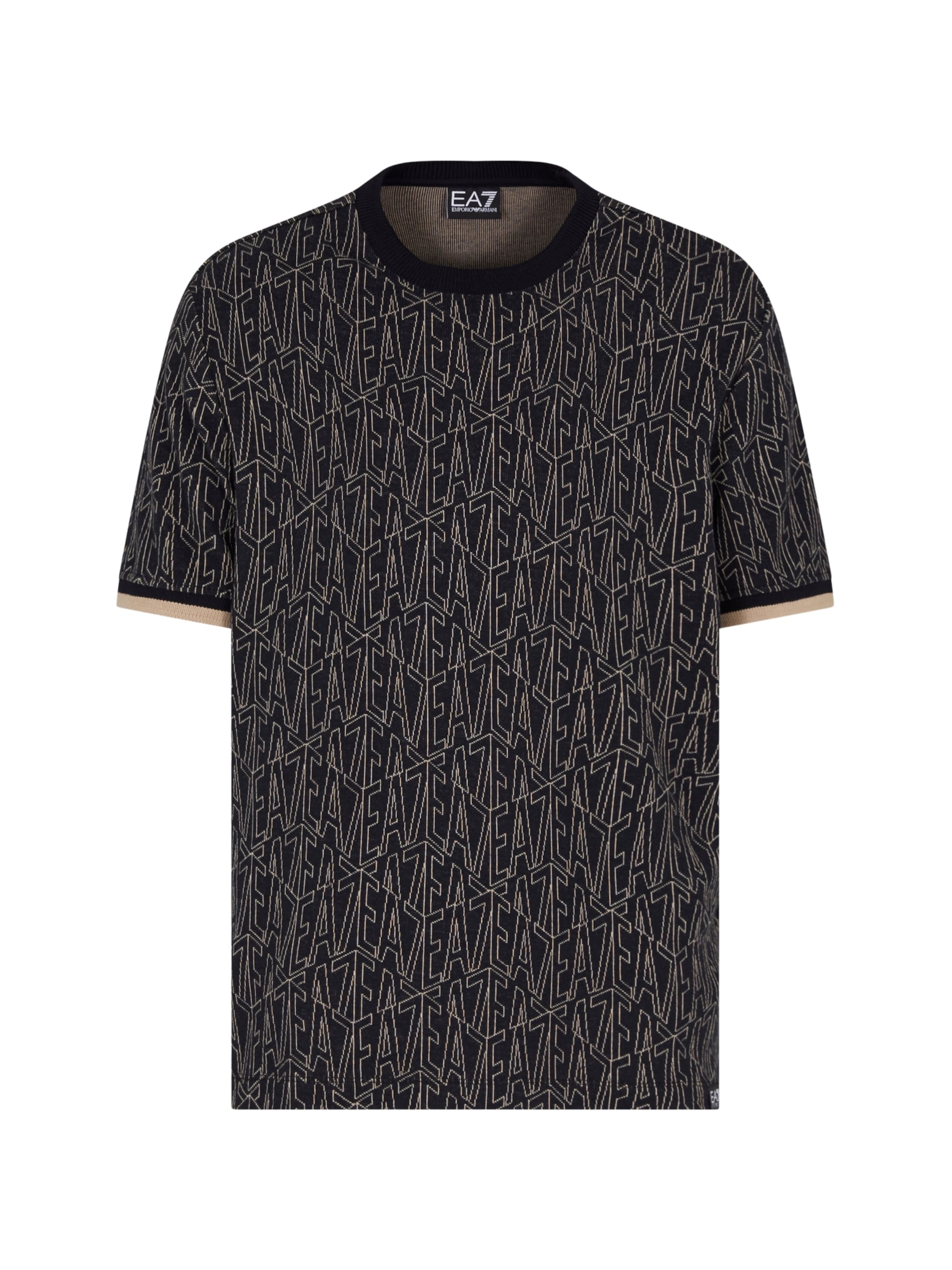 EA7 Emporio Armani Shirt in de kleur Mosterd / Zwart, Productweergave