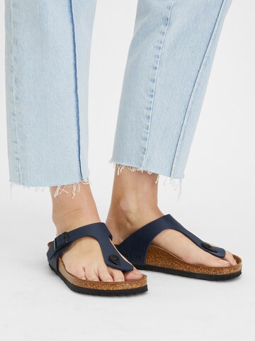 BIRKENSTOCK Teenslipper 'Gizeh' in Blauw: voorkant