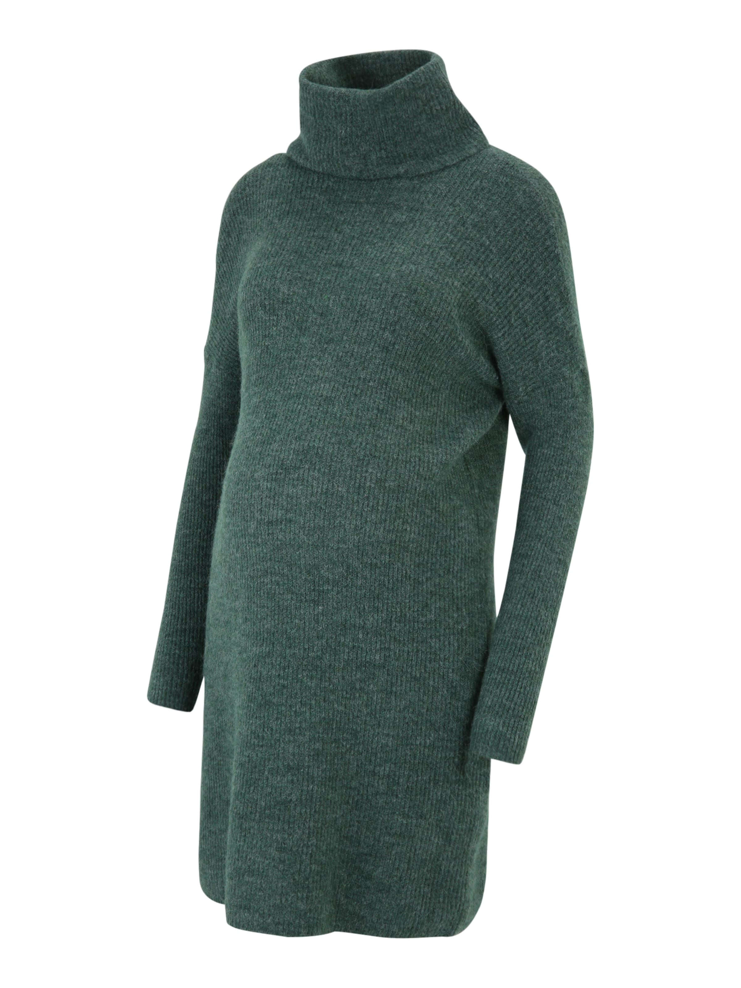 Only Maternity Gebreide jurk in Groen: voorkant