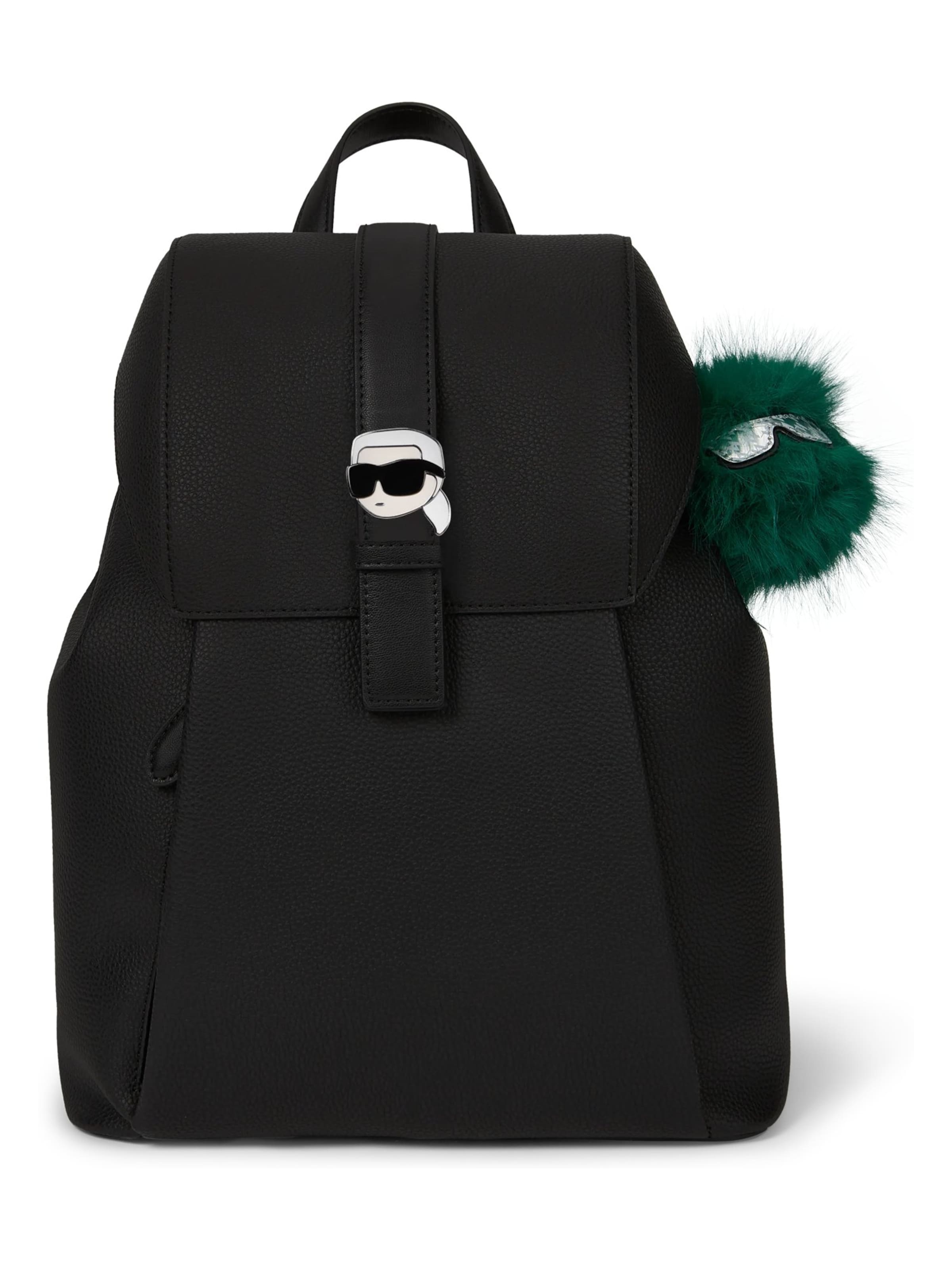 Sac à dos 'Ikon Pebble' Karl Lagerfeld en noir : devant