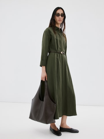 Robe-chemise 'Trecky' MANGO en vert : devant