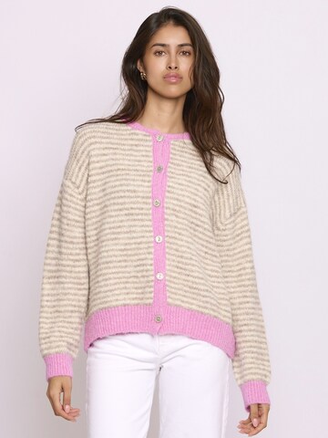Lilavie Strickjacke ' Patii ' in Beige: Vorderseite