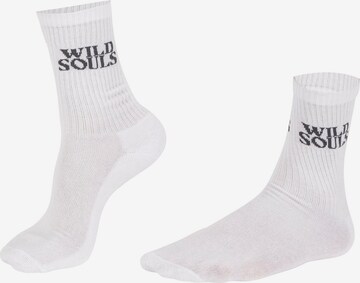 WILD SOULS Socks in White: front