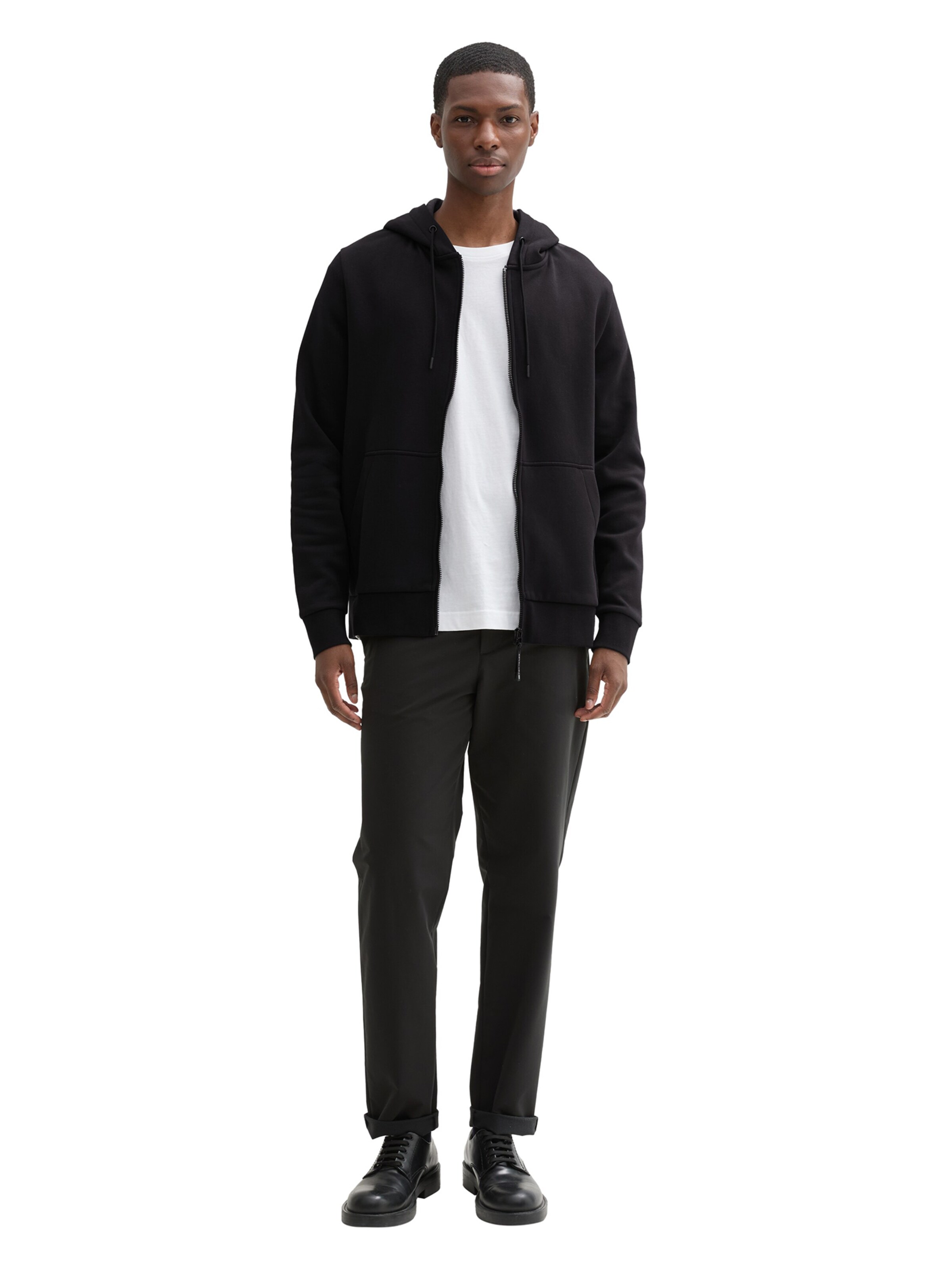 Veste de survêtement TOM TAILOR en noir