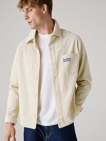Red Bull Racing x Pepe Jeans Regular fit Button Up Shirt in Beige
