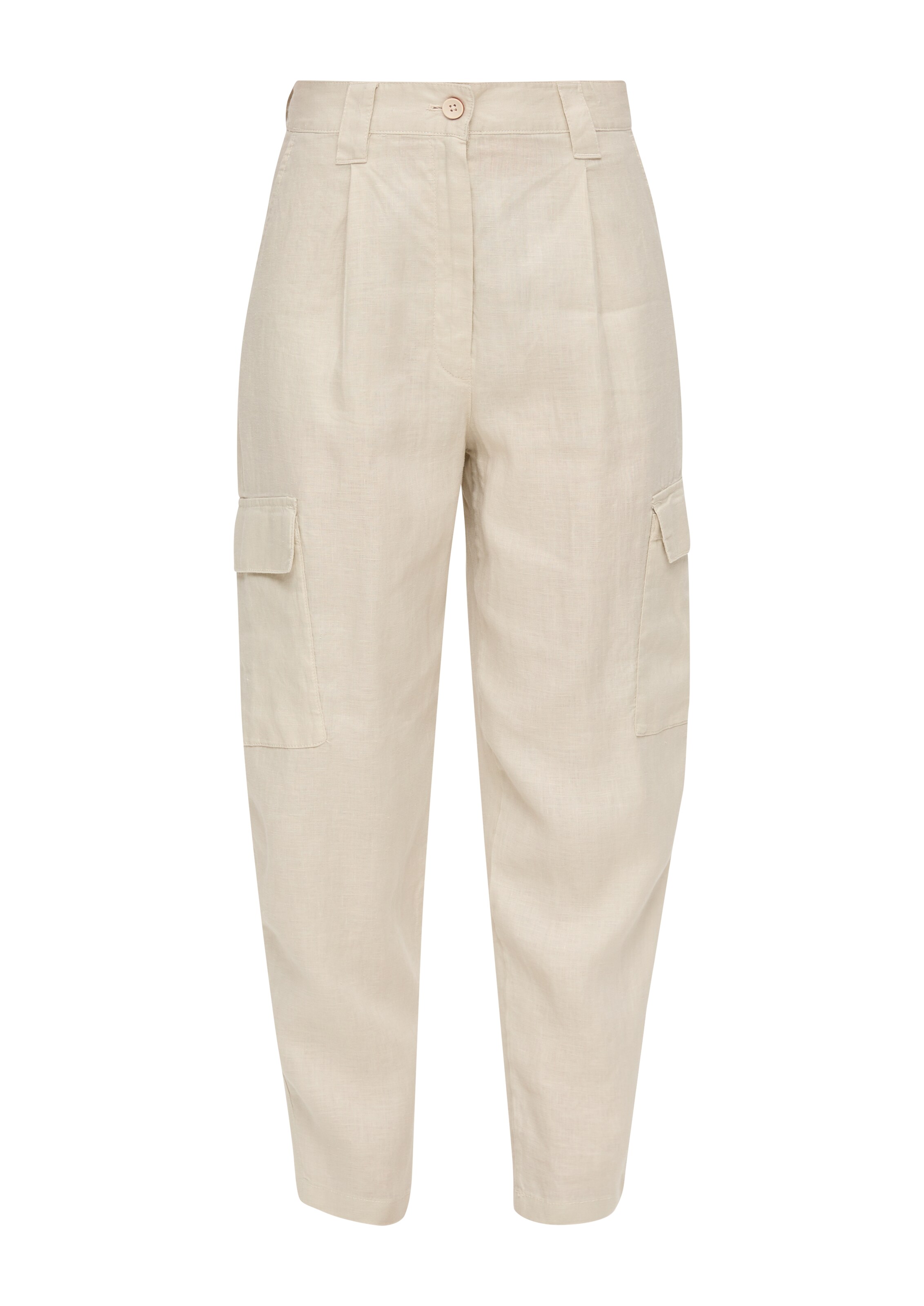 Tapered Pantaloni cargo di s.Oliver in beige: frontale