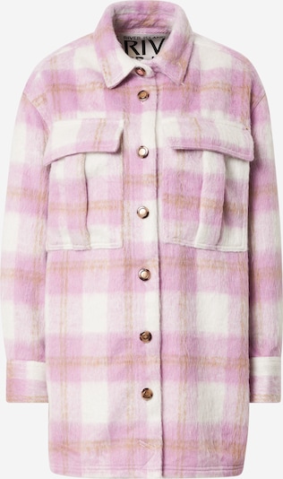 River Island Veste mi-saison 'HAIRY' en rose clair / blanc, Vue avec produit