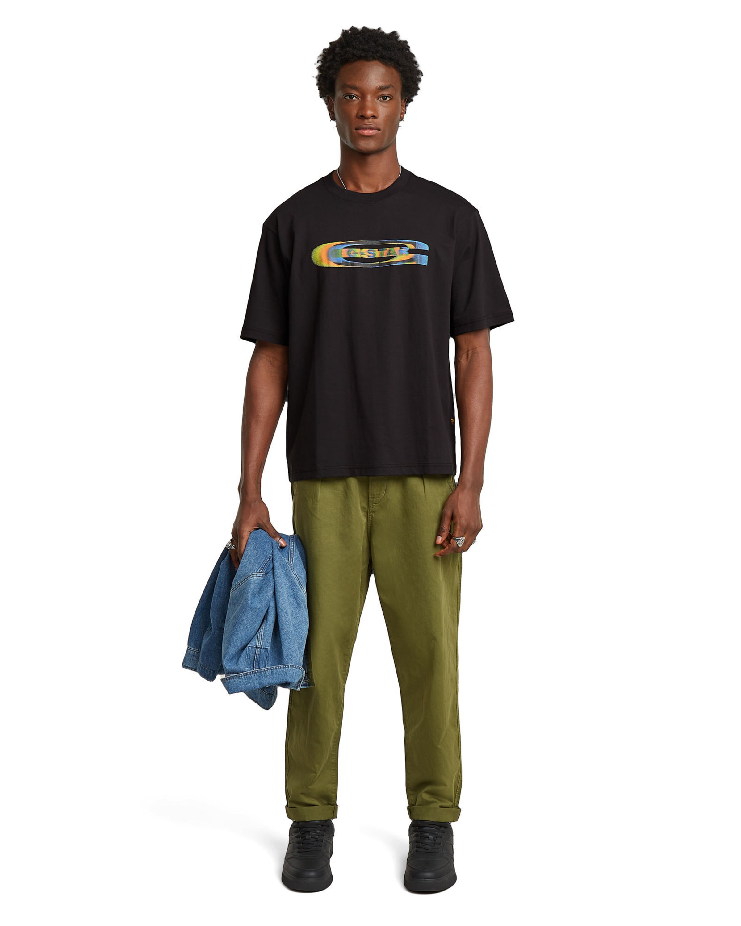 G-STAR Regular Pleat-Front Pants in Green