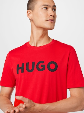 HUGO Red Тениска 'Dulivio' в червено