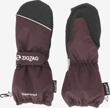 ZigZag Gloves 'Kempston' in Brown: front