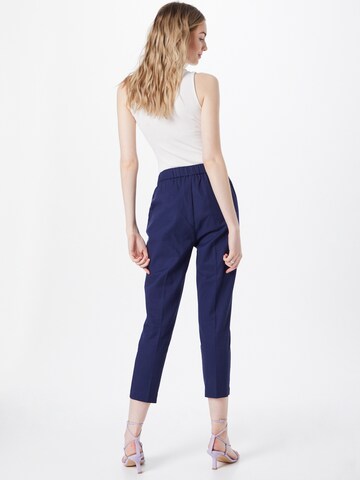 Sisley Normální Kalhoty se sklady v pase – modrá