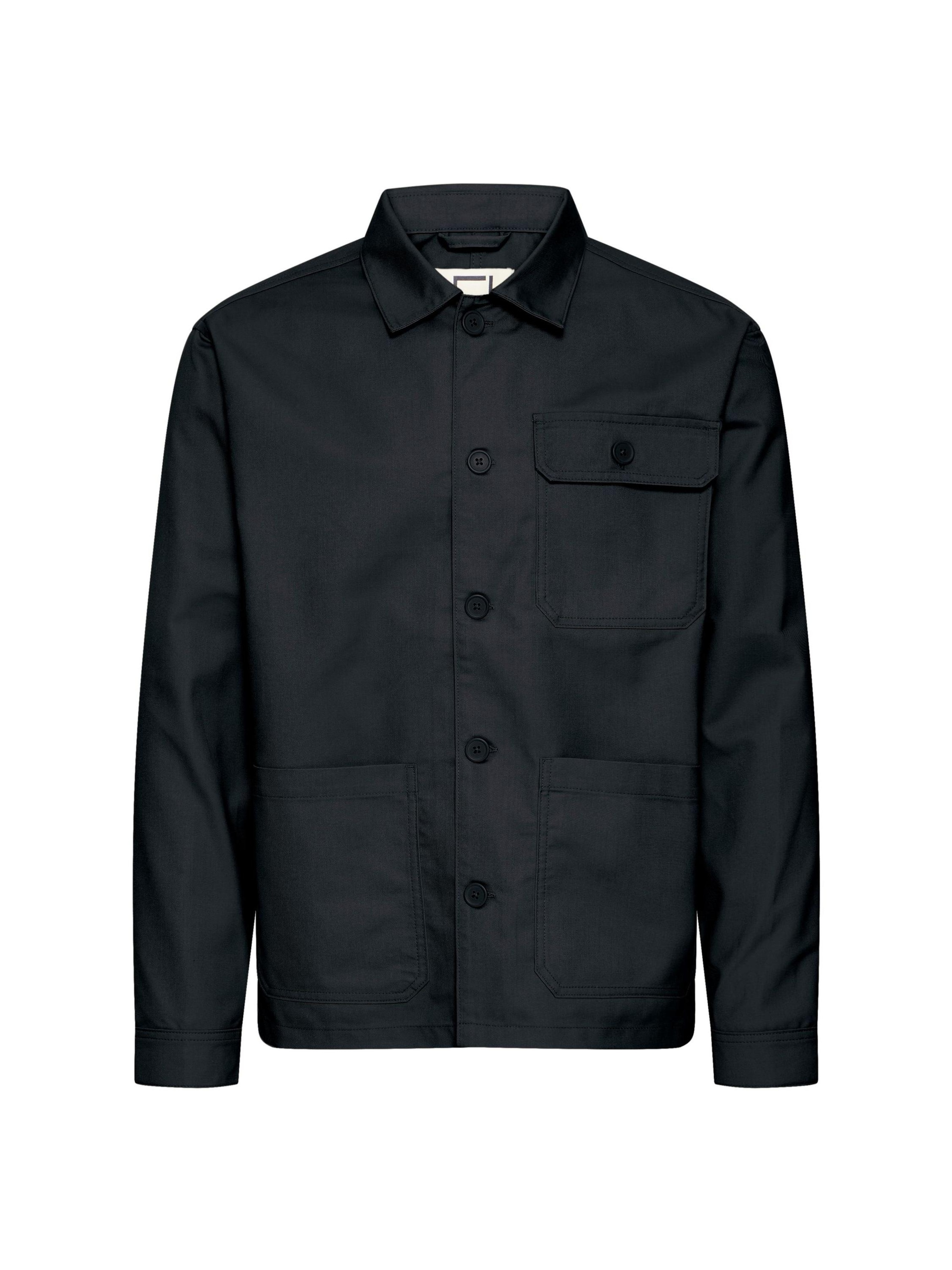 Casual Friday Hemdjacke ' CFEvans ' in Blau: Vorderseite