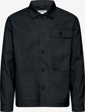 Casual Friday Hemdjacke ' CFEvans ' in Blau: Vorderseite