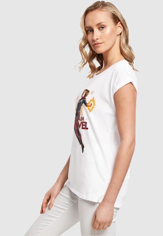 T-shirt 'Captain Marvel - Carol Danvers' ABSOLUTE CULT en blanc