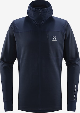 Haglöfs Athletic Zip-Up Hoodie 'L.I.M' in Blue: front