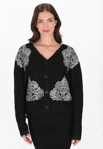 usha BLACK LABEL - Cárdigan en negro: frente