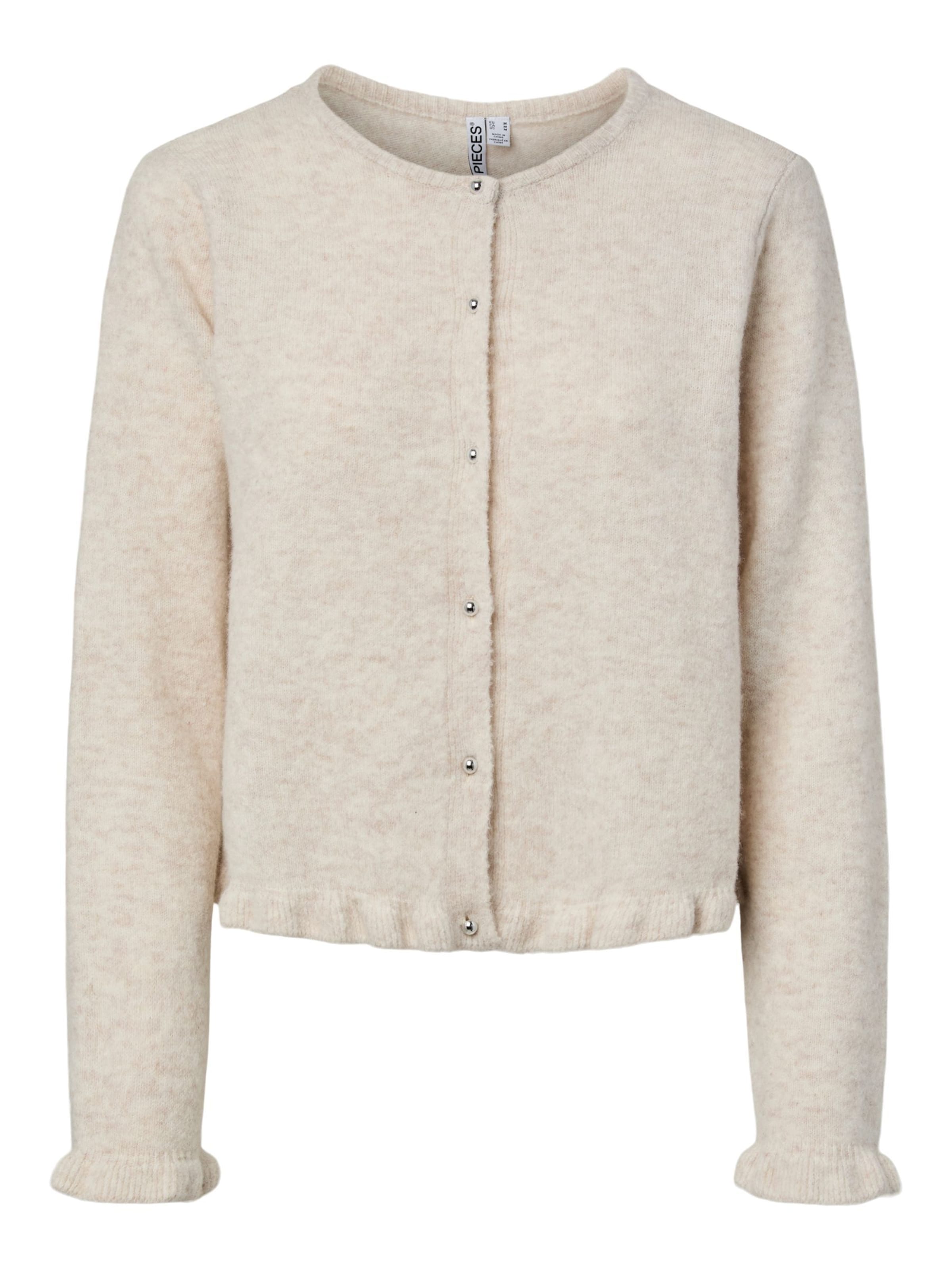PIECES Cardigan 'PCAmos' i beige: forside