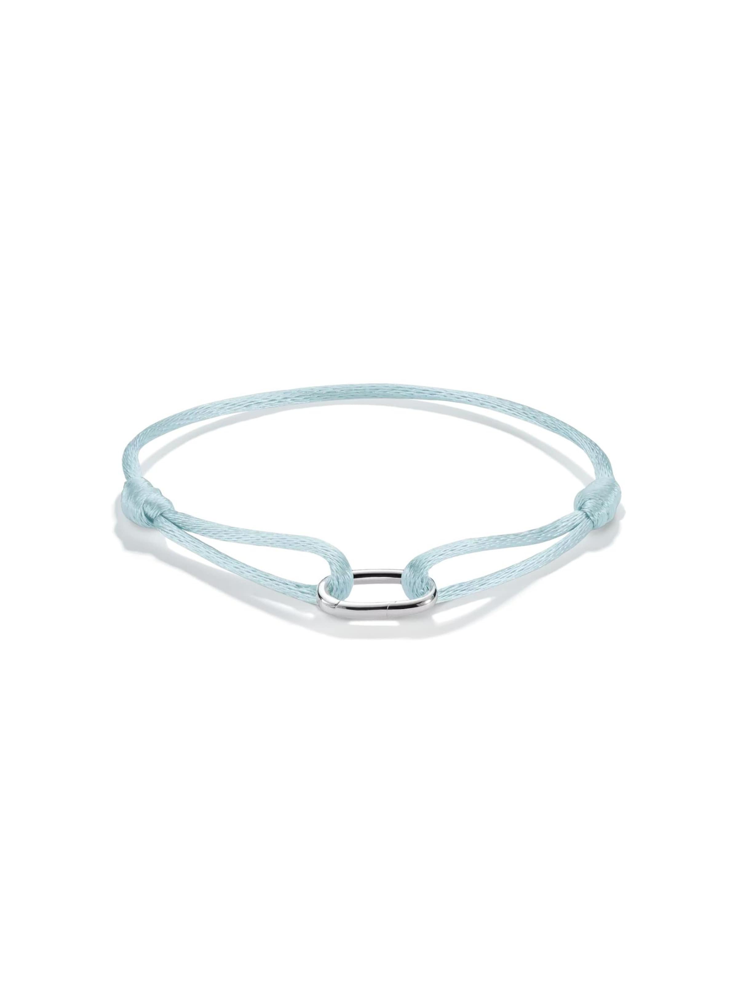 Bracelet 'Silver Textile Bracelet Light Blue Connect' Thomas Sabo en bleu : devant