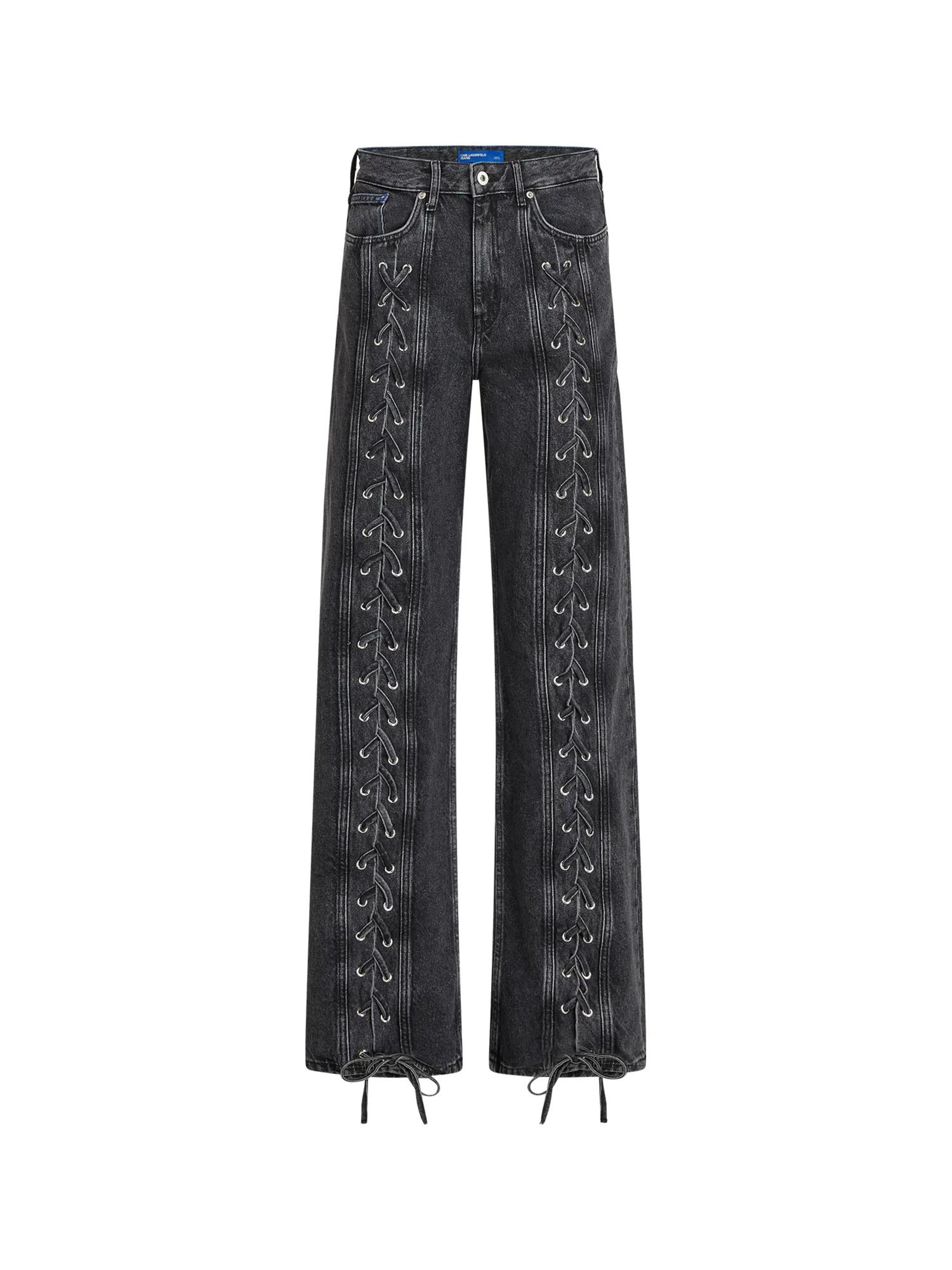 KARL LAGERFELD JEANS Wide leg Jeans in Black: front