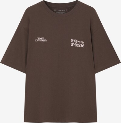 Pull&Bear T-Shirt in schoko / offwhite, Produktansicht
