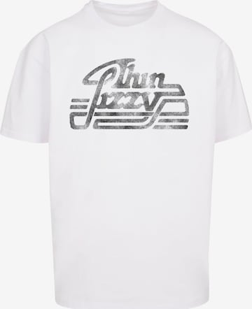 Merchcode Shirt 'Thin Lizzy - Logo Rocker' in Wit: voorkant