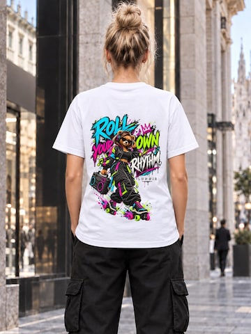 LUNØIR Studio Shirt 'BOSS Femme Roller Rhythm'‌‌‌ in Weiß
