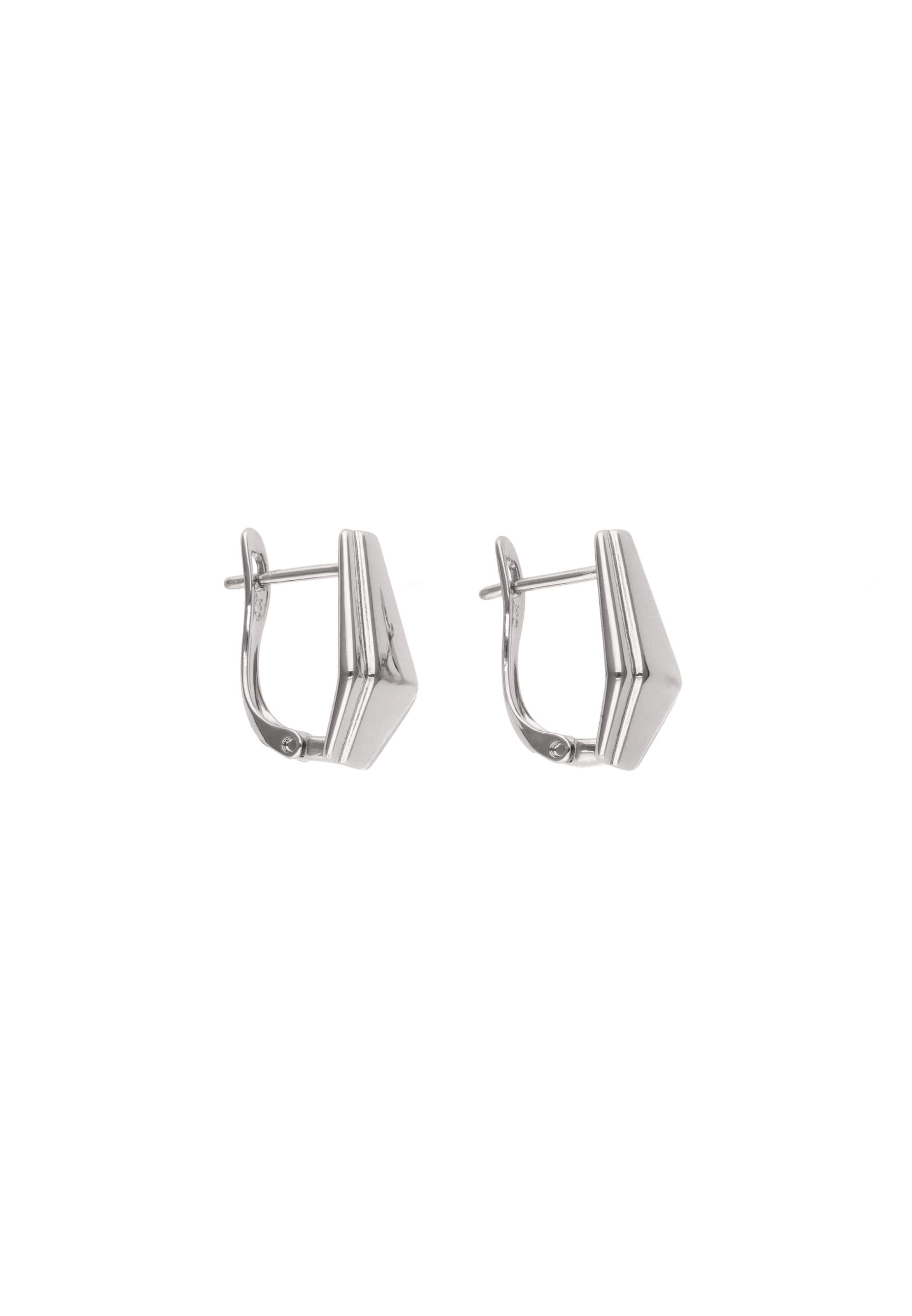 Boucles d'oreilles usha WHITE LABEL en argent : devant