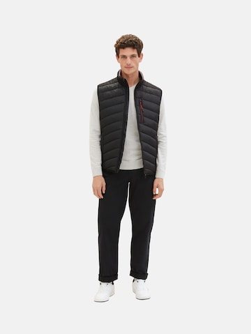 TOM TAILOR Vest in Black