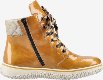 Rieker Lace-Up Ankle Boots in Yellow