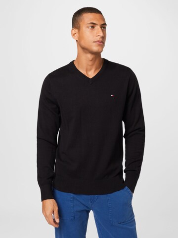 Regular fit Pullover di TOMMY HILFIGER in nero: frontale