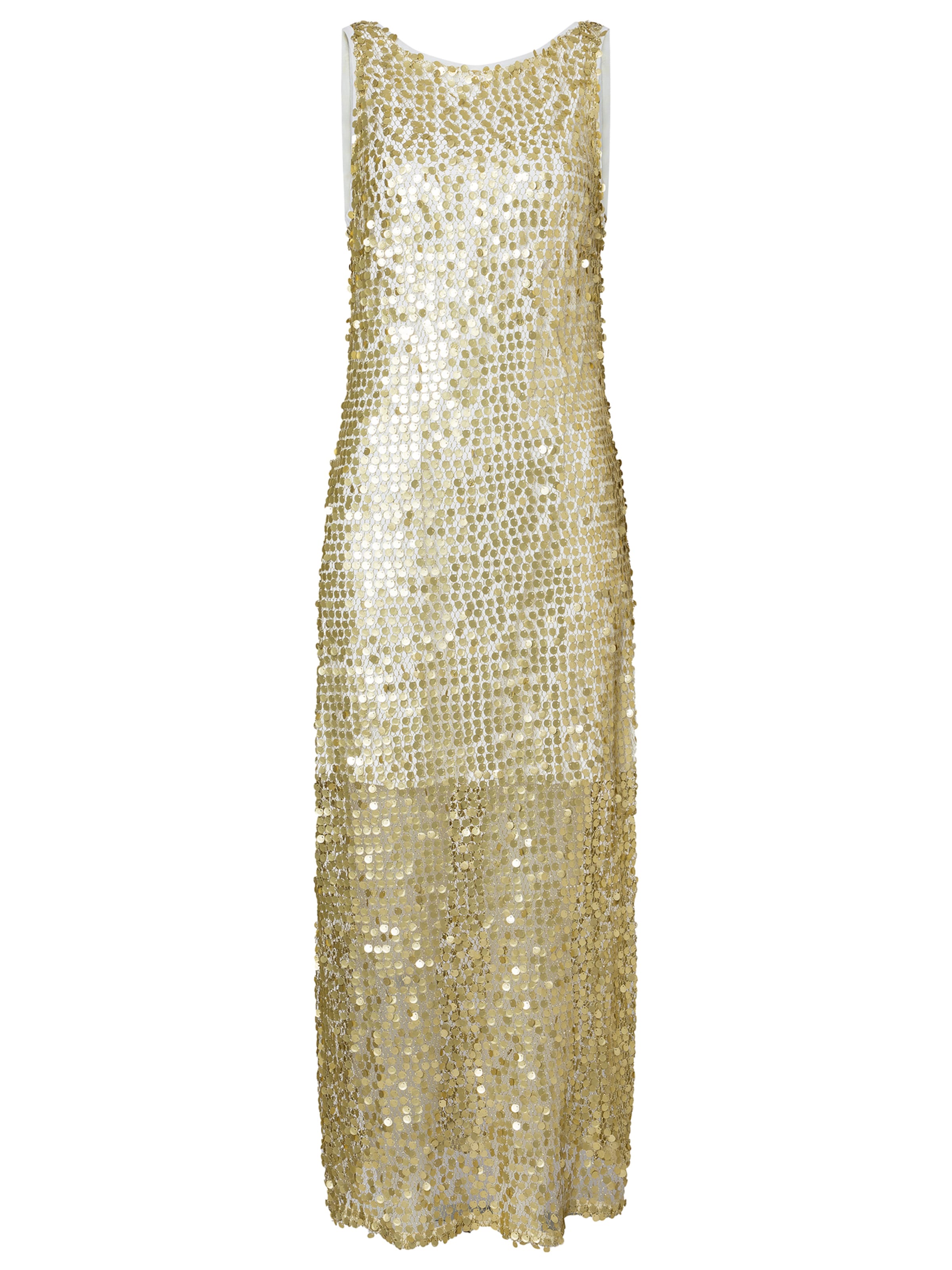 Ana Alcazar Avondjurk 'Wadani' in Goud: voorkant